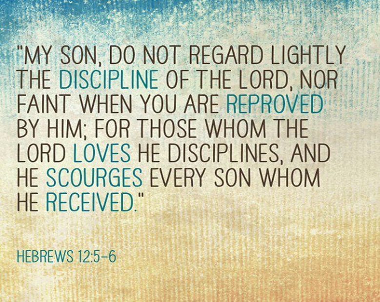 disciplines those he loves Hebrews 12