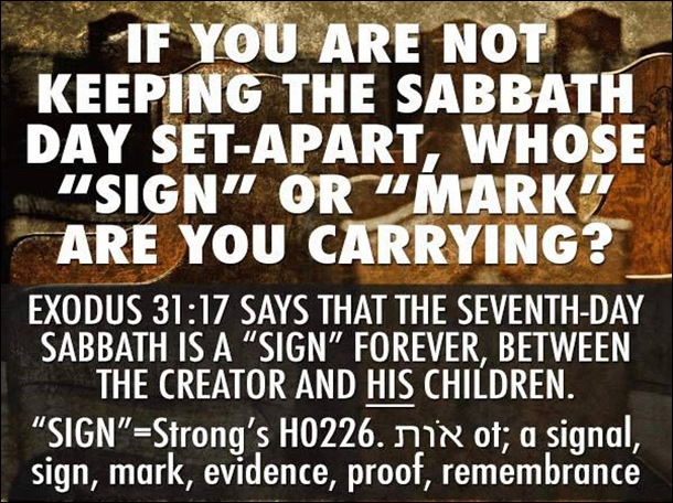 SABBATH WHOSE MARK DO YOU HAVE